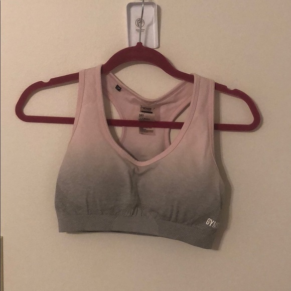 Grey and Pink Ombré Seamless Sports bra - Picture 2 of 3